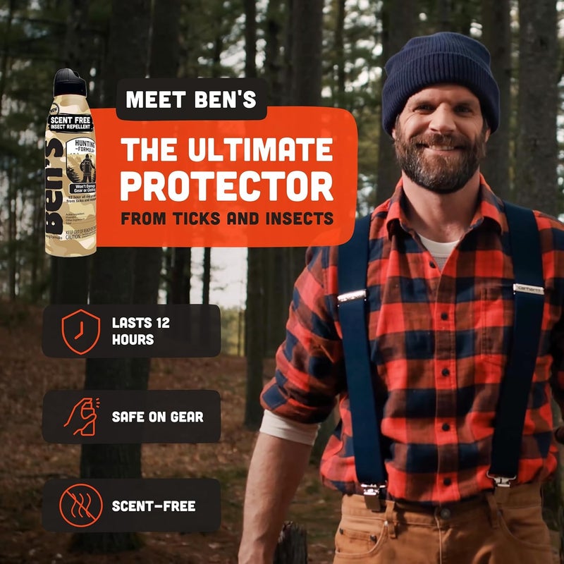 Ben's Hunting Formula - Tick & Mosquito Repellent for Up to 12 Hours of Protection - 20% Picaridin Bug Spray with EcoSpray Fine Mist Sprayer - Sweat-Resistant - 6 oz (3 Pack) - Image 2